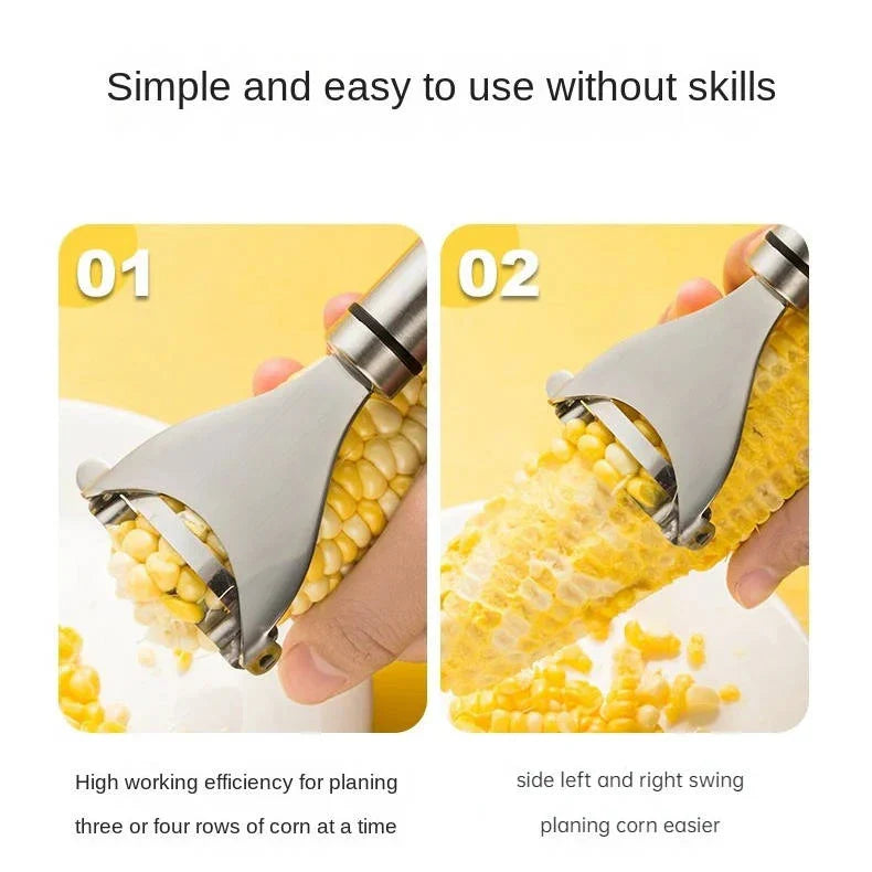 Corn Peeler Serrated Stainless Steel Non-Slip Grip
