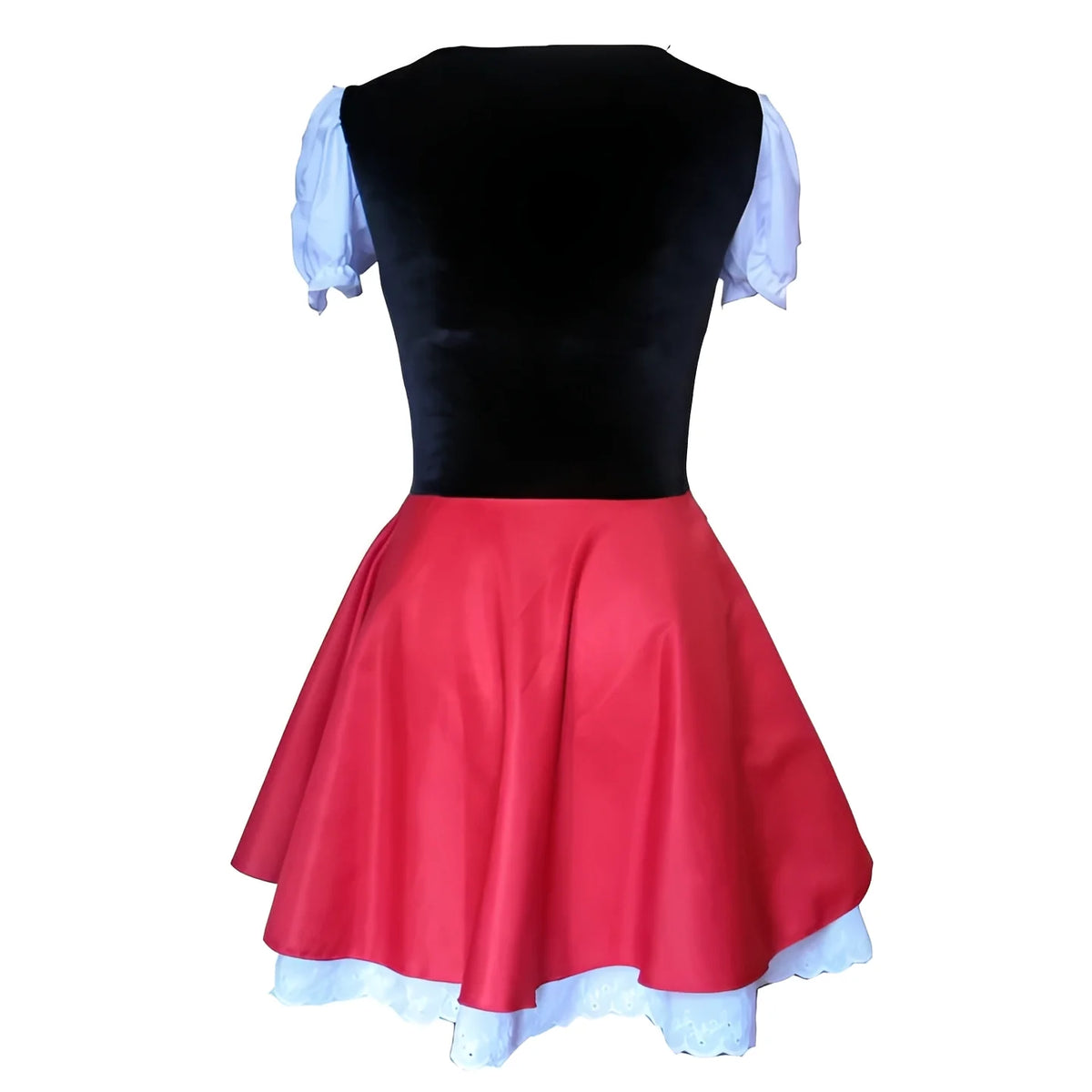 Costume Dress Velvet Lace-Up Bodice Built-In Petticoat