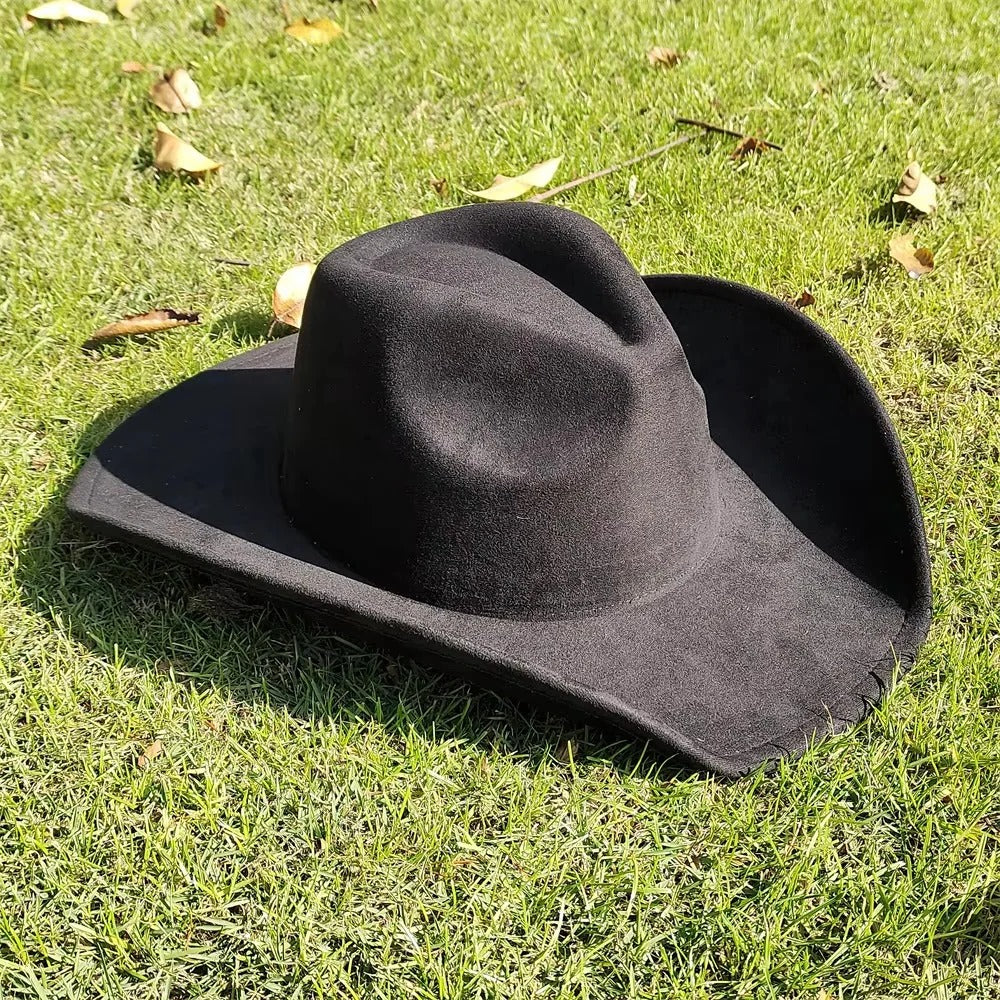 Cowboy Hat Suede Structured Wide 3.7 Inch Brim