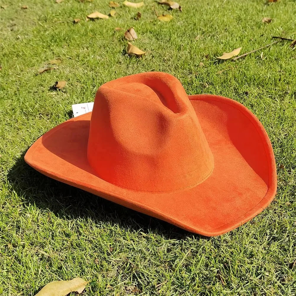 Cowboy Hat Suede Structured Wide 3.7 Inch Brim