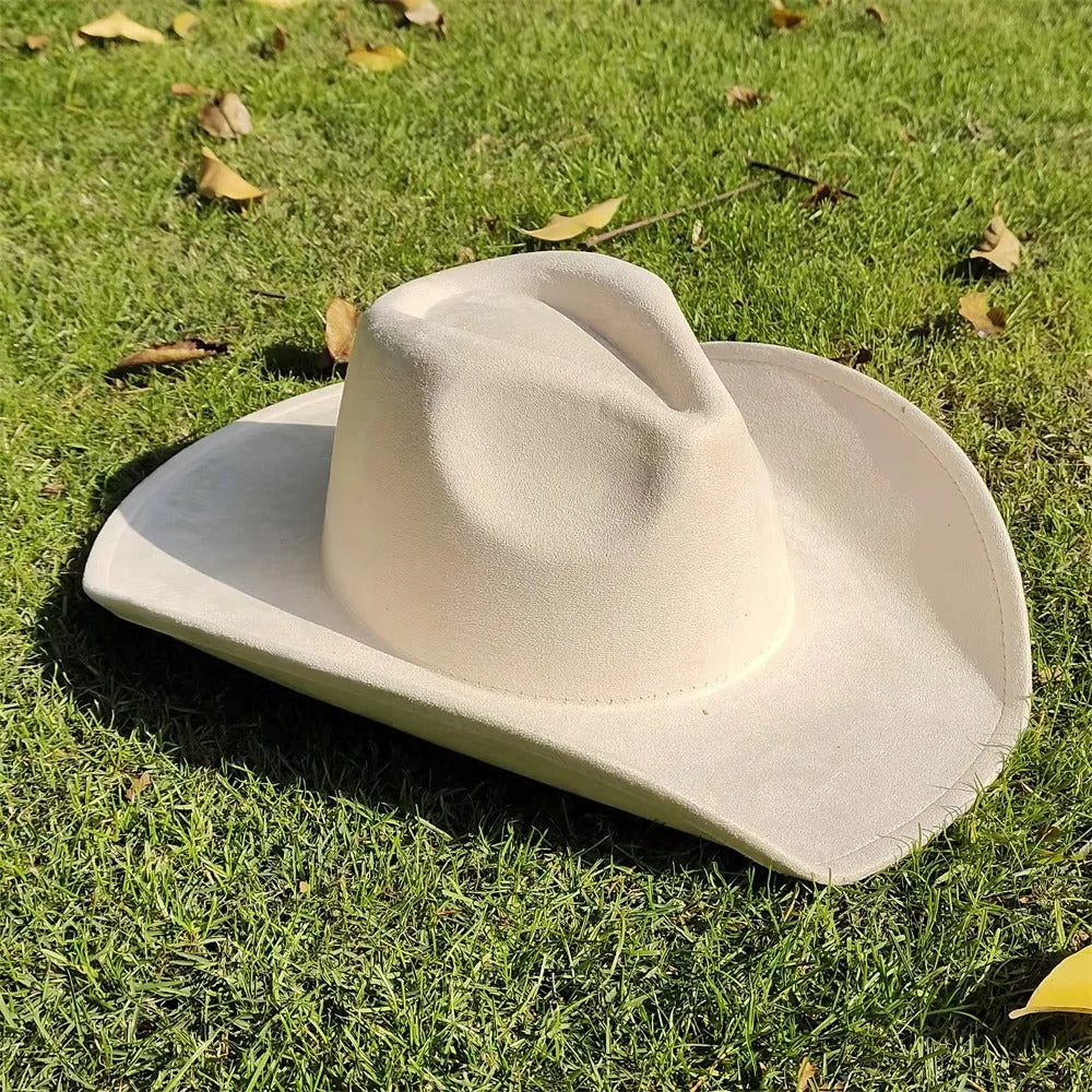 Cowboy Hat Suede Structured Wide 3.7 Inch Brim
