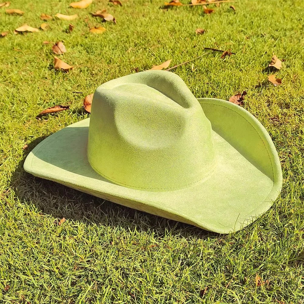 Cowboy Hat Suede Structured Wide 3.7 Inch Brim