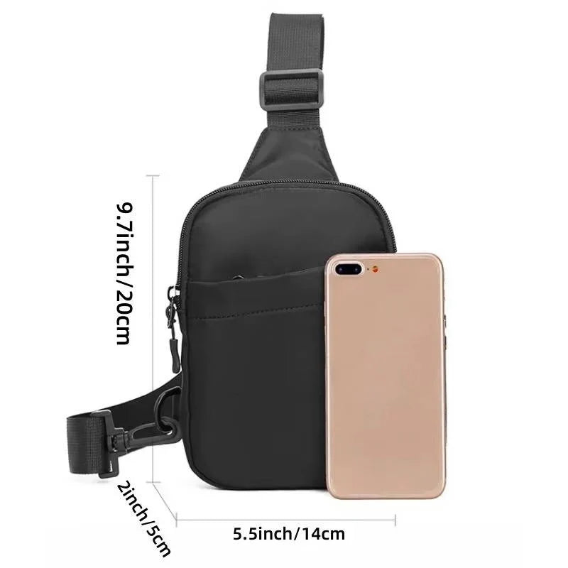 Crossbody Bag Lightweight Nylon Splash-Resistant Adjustable Strap