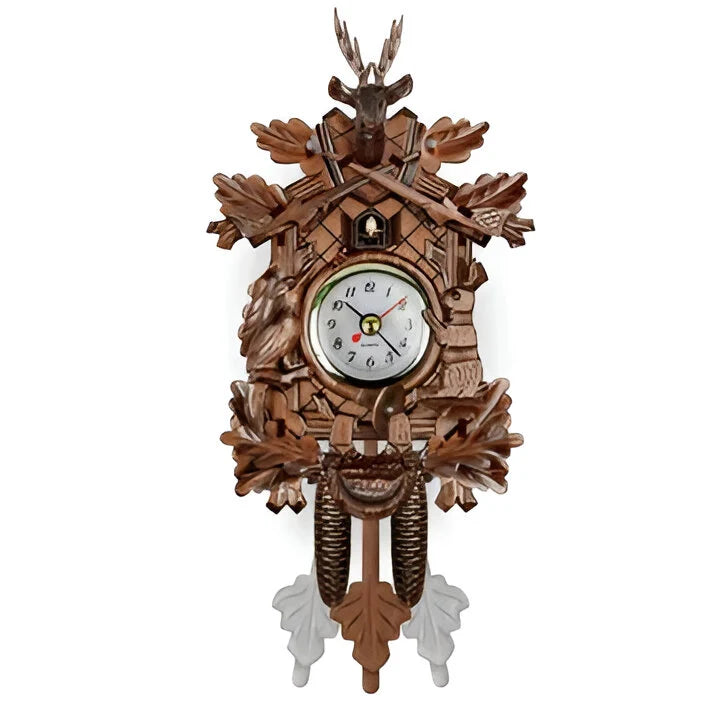 Cuckoo Wall Clock Handcrafted Carved Quartz Movement