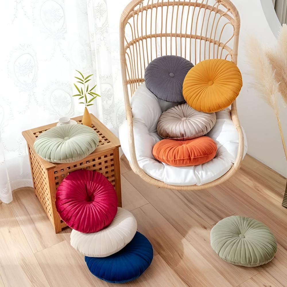Cushion Pumpkin Shaped Polyester 14 Inch