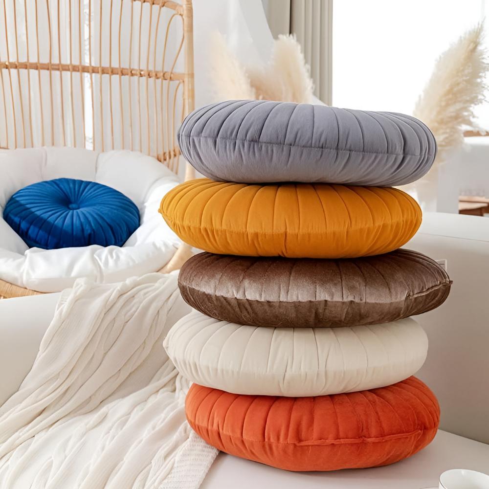 Cushion Pumpkin Shaped Polyester 14 Inch
