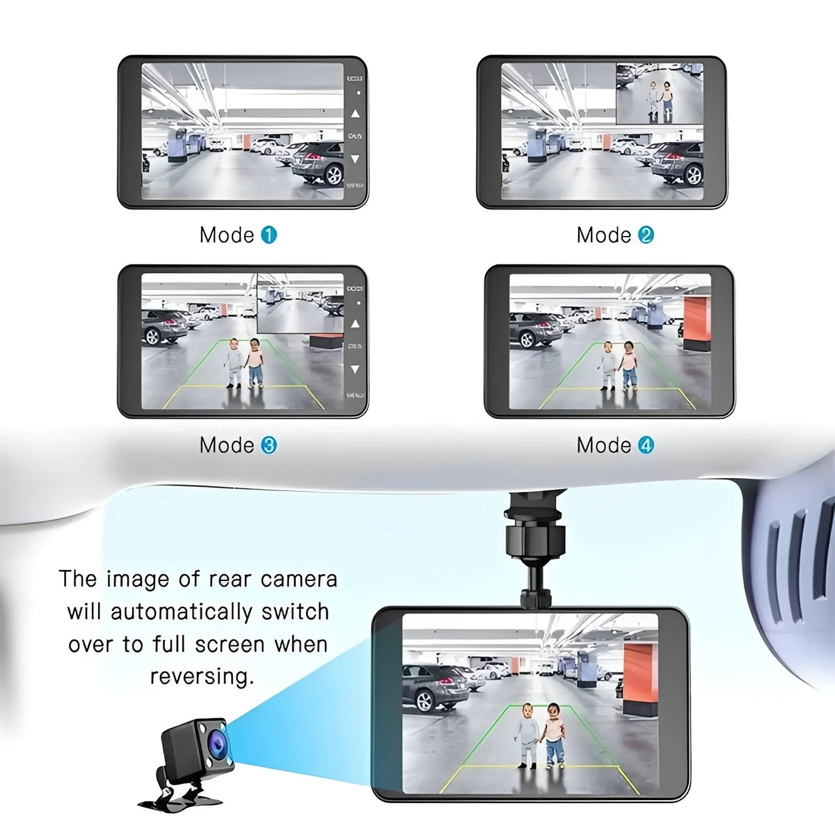Dash Camera Dual-Lens Front & Rear 1080P G-Sensor