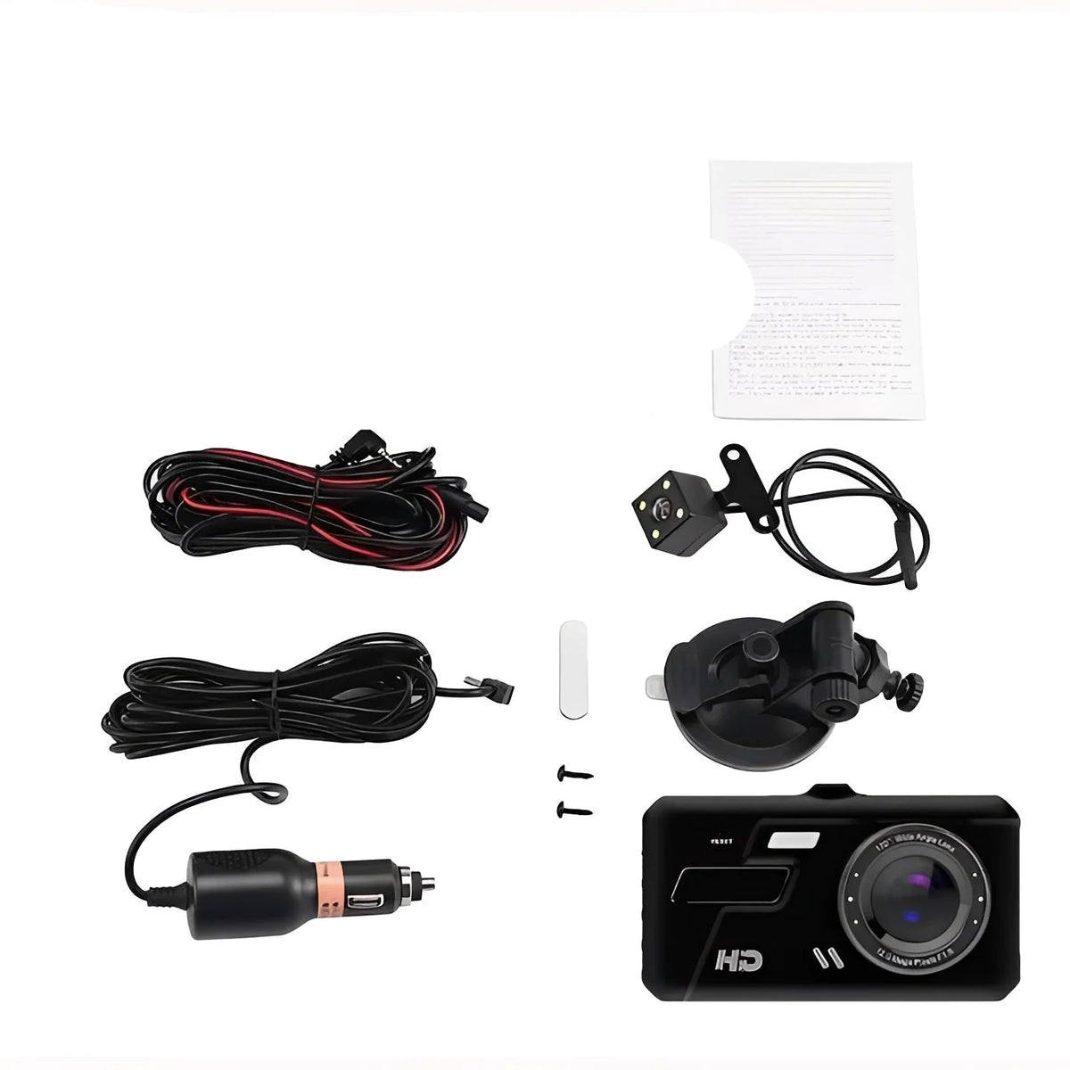 Dash Camera Dual-Lens Front & Rear 1080P G-Sensor