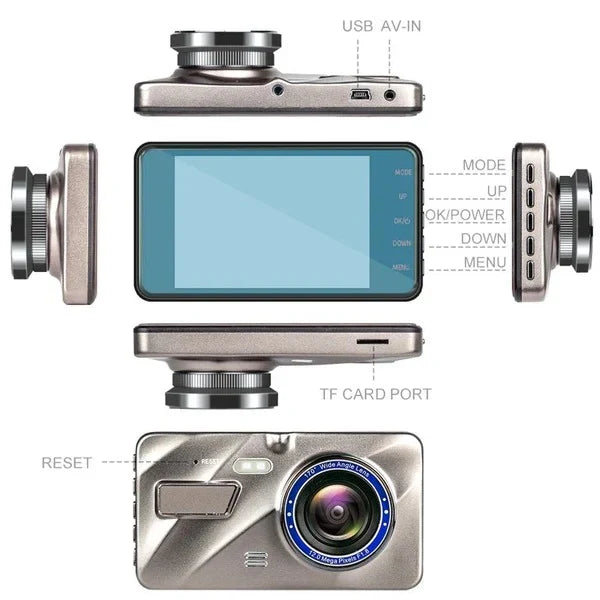 Dash Camera Front & Rear 1080p Night Vision
