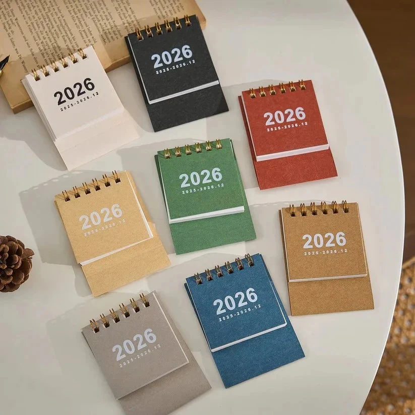 Desk Calendar 2026 Self-Supporting Smooth Write-On Pages