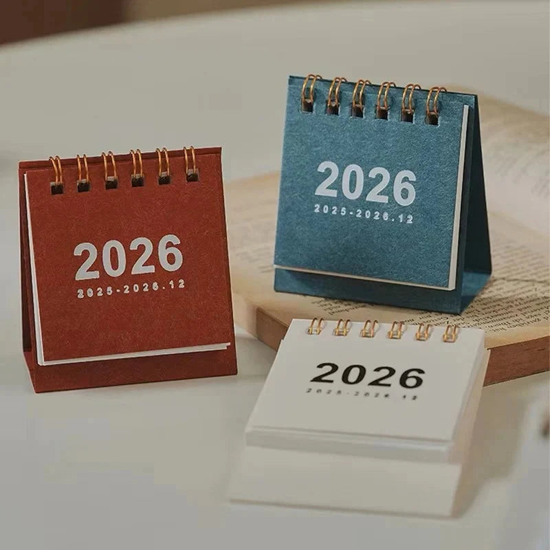 Desk Calendar 2026 Self-Supporting Smooth Write-On Pages