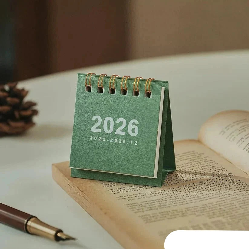 Desk Calendar 2026 Self-Supporting Smooth Write-On Pages