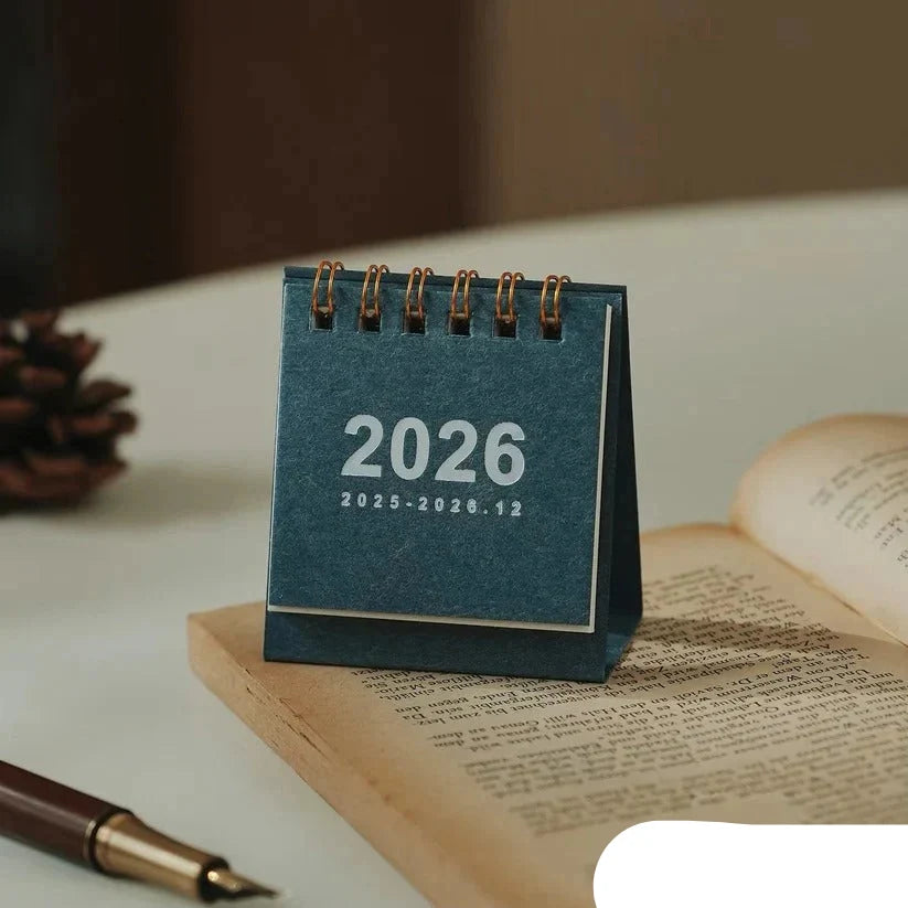 Desk Calendar 2026 Self-Supporting Smooth Write-On Pages