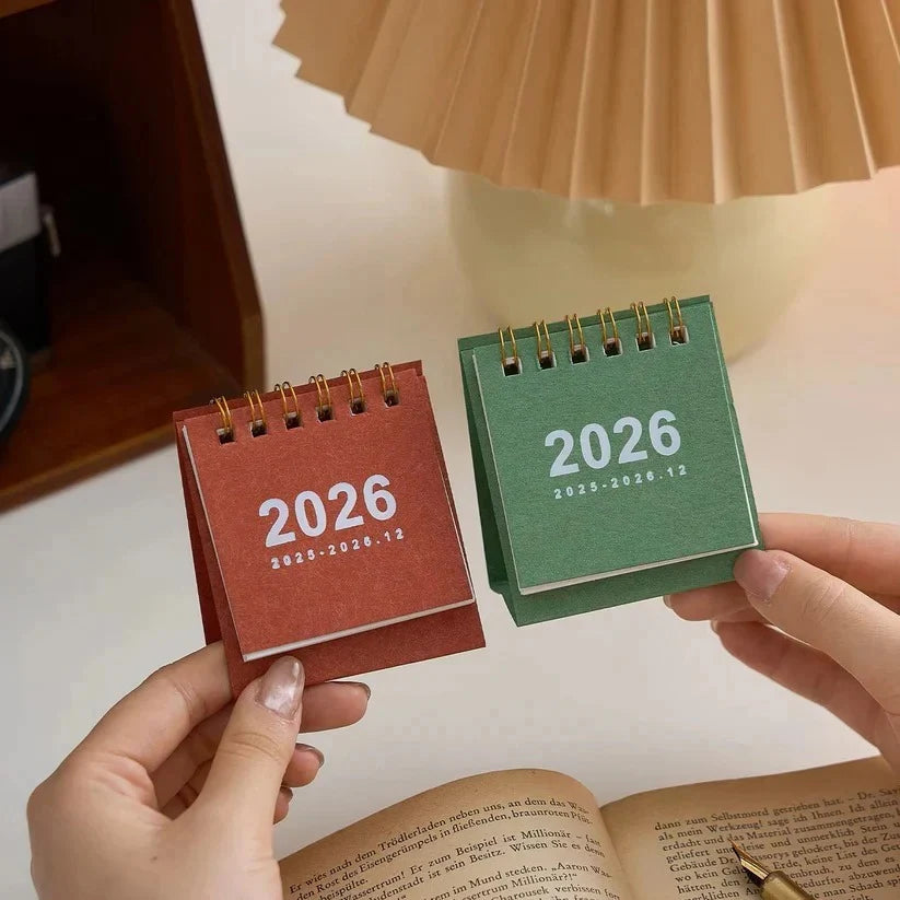 Desk Calendar 2026 Self-Supporting Smooth Write-On Pages