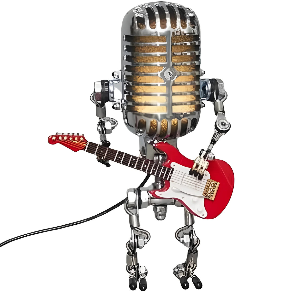 Desk Lamp Vintage Microphone Robot Warm LED