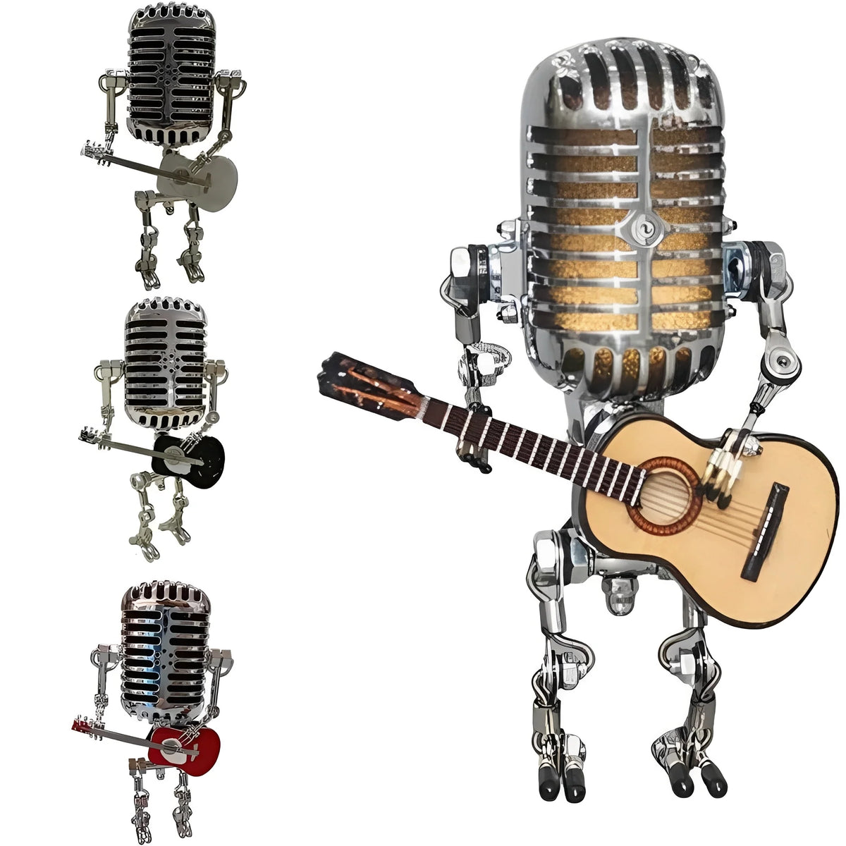 Desk Lamp Vintage Microphone Robot Warm LED