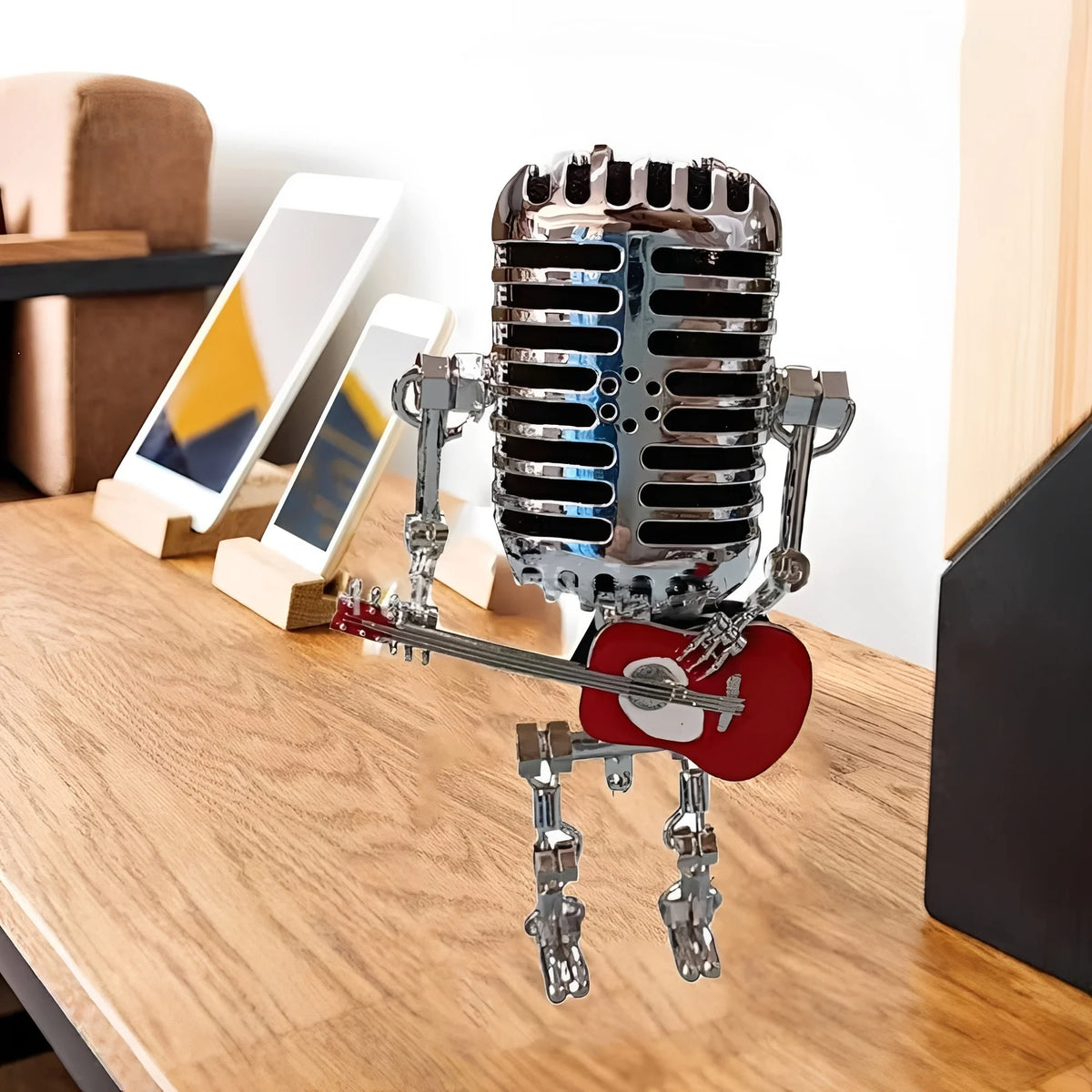 Desk Lamp Vintage Microphone Robot Warm LED