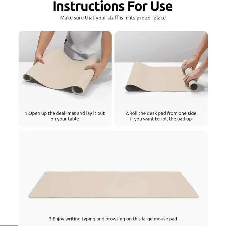 Desk Mat PU Leather Non-Slip Water-Resistant