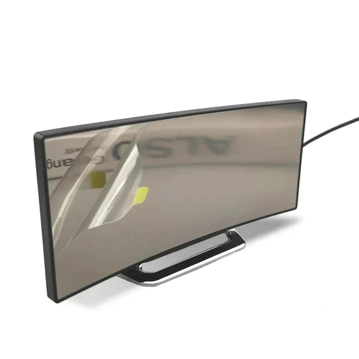 Digital Alarm Clock Curved LED Mirror & USB Charging