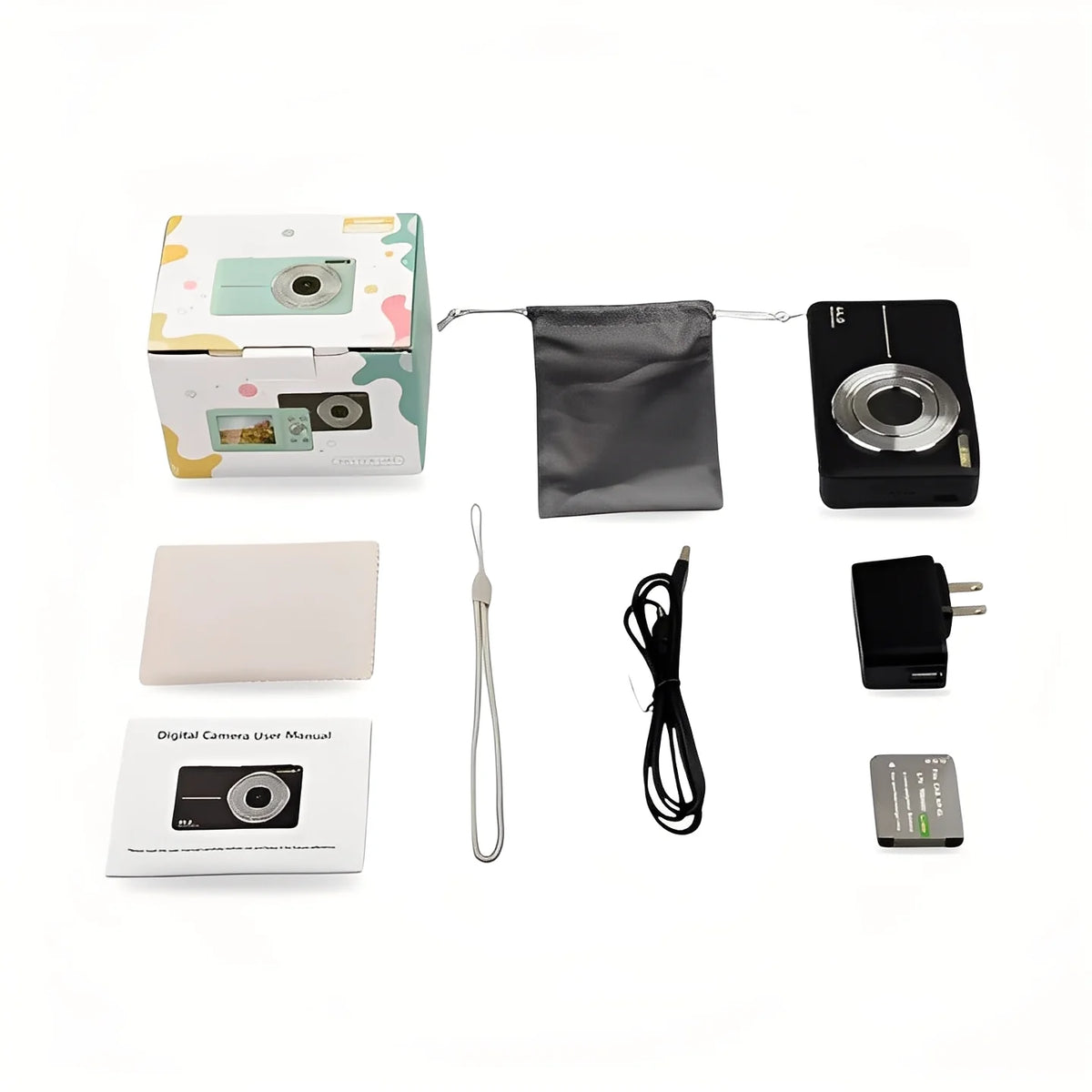Digital Camera Retro-Inspired Photo & Video Built-In Screen