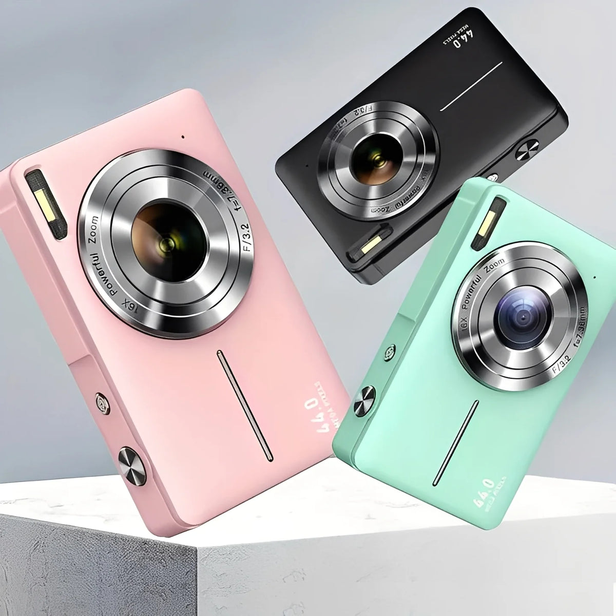 Digital Camera Retro-Inspired Photo & Video Built-In Screen