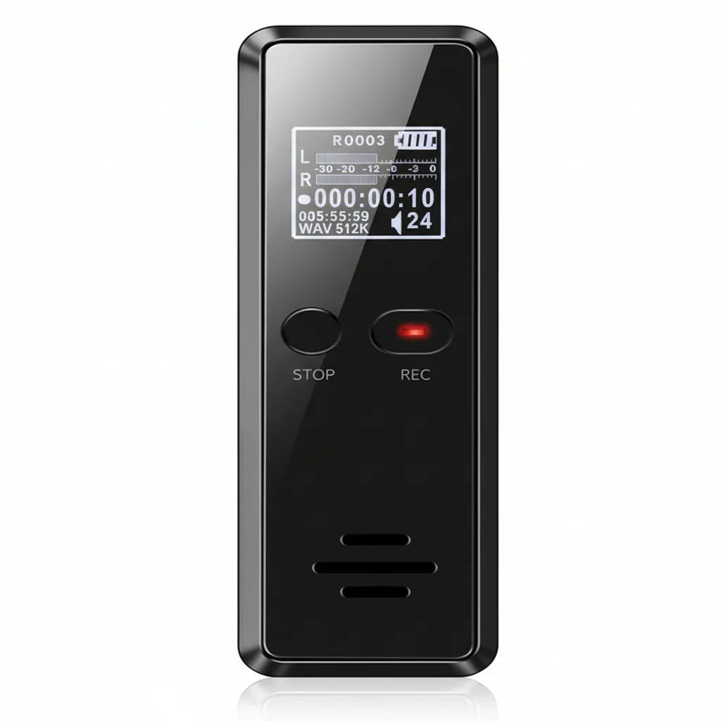 Digital Voice Recorder Voice-Activated Noise Reduction 35-Hour Battery