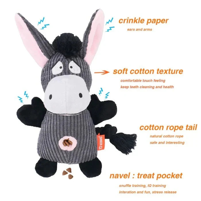 Dog Chew Toy Reinforced Denim & Embroidered Seams