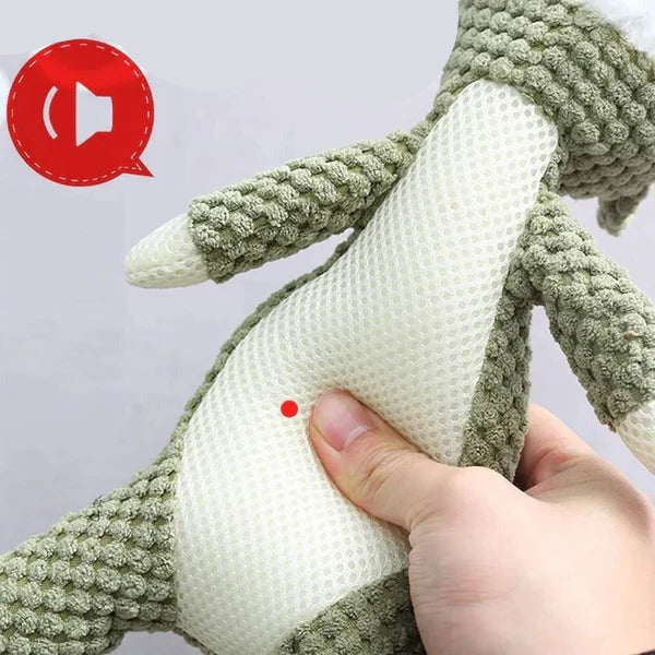 Dog Chew Toy Reinforced Denim & Embroidered Seams