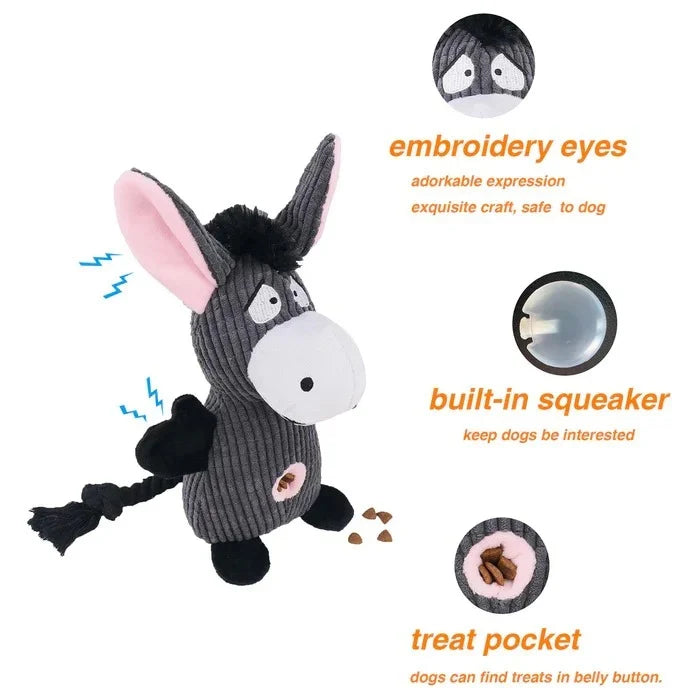 Dog Chew Toy Reinforced Denim & Embroidered Seams