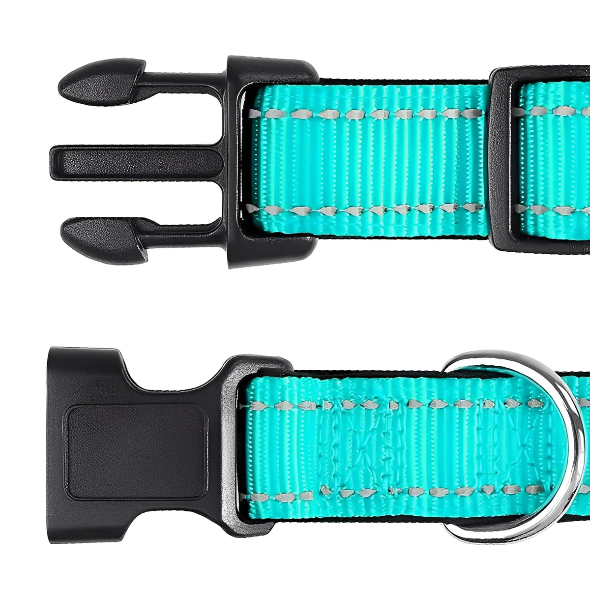 Dog Collar Adjustable Nylon Reflective Clip Buckle