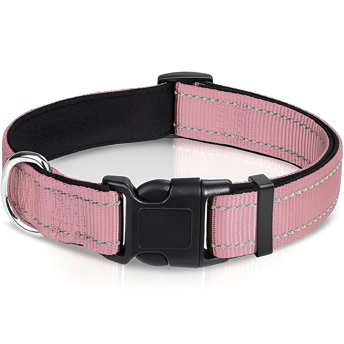 Dog Collar Adjustable Nylon Reflective Clip Buckle