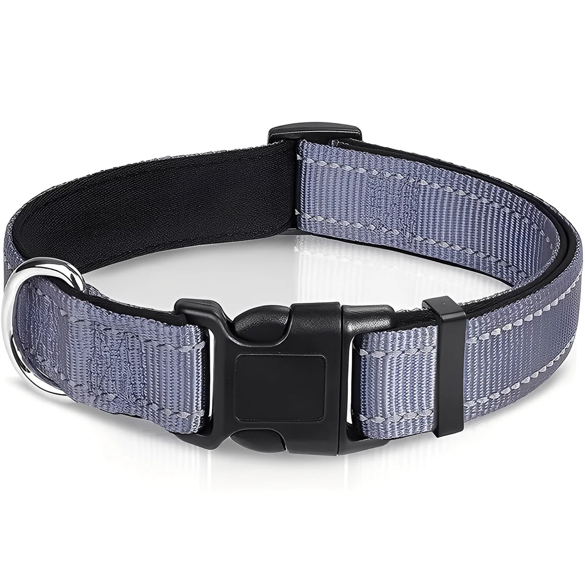 Dog Collar Adjustable Nylon Reflective Clip Buckle