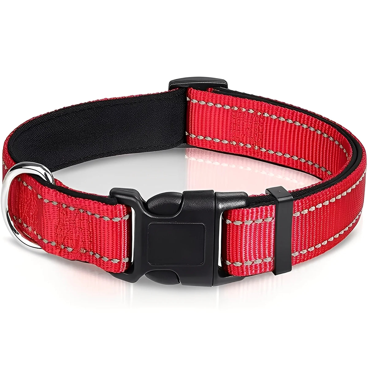 Dog Collar Adjustable Nylon Reflective Clip Buckle