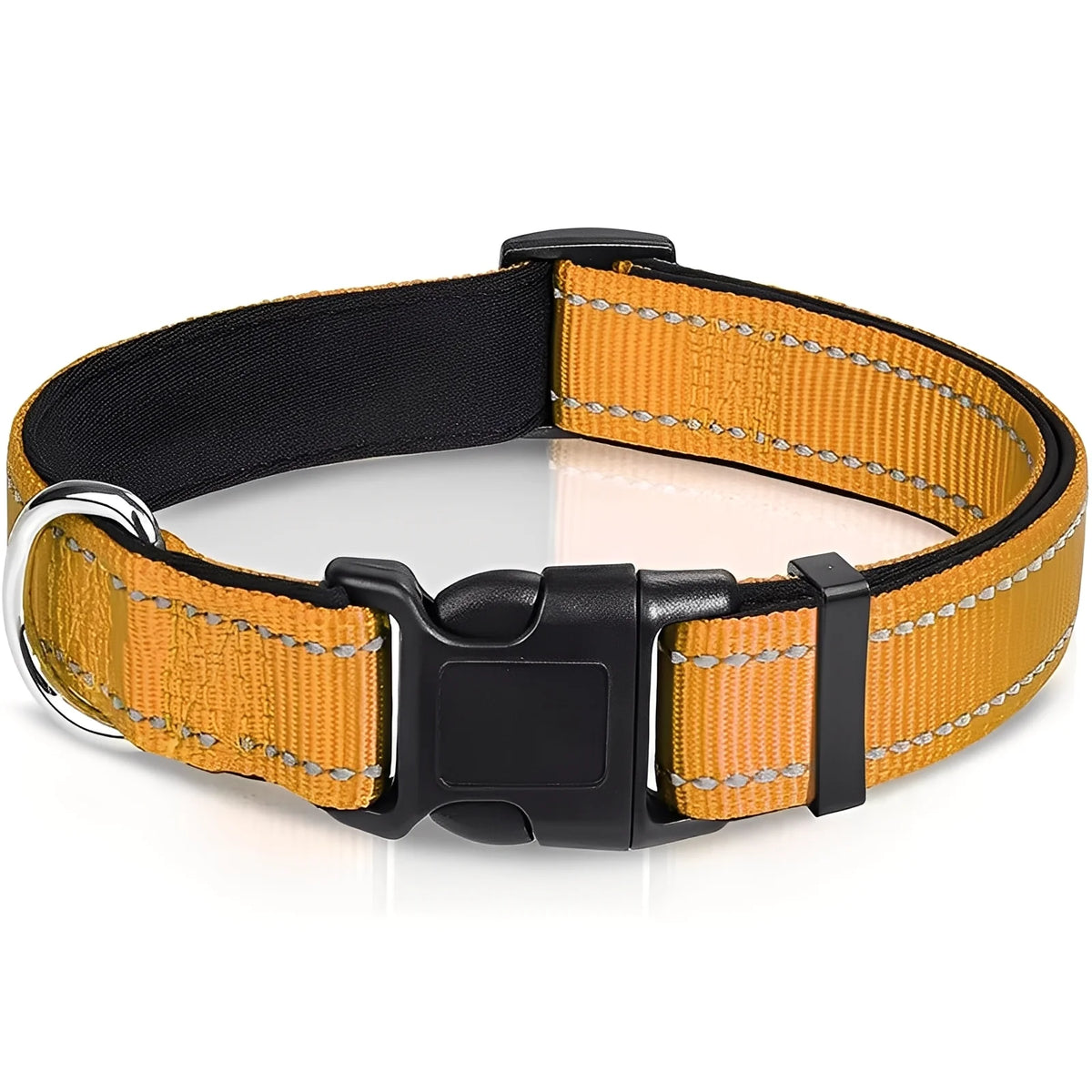 Dog Collar Adjustable Nylon Reflective Clip Buckle