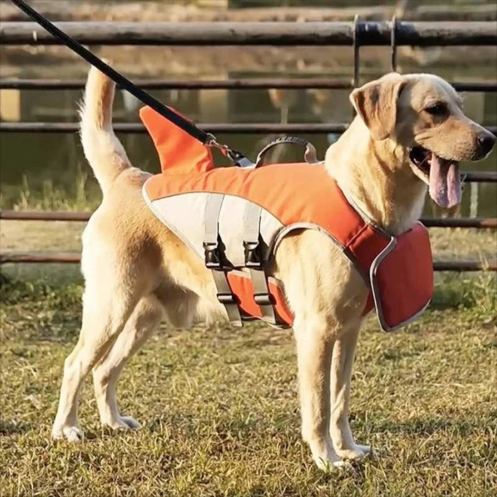 Dog Life Vest Rescue Handle & Removable Front Float