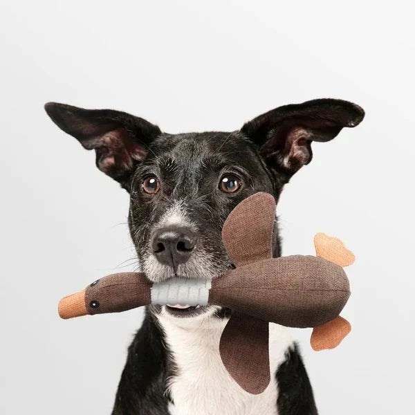 Dog Toy Goose-Shaped Rip-Resistant Fabric Triple Reinforced Seams