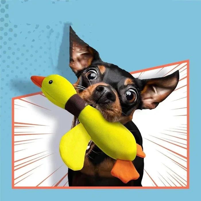 Dog Toy Goose-Shaped Rip-Resistant Fabric Triple Reinforced Seams