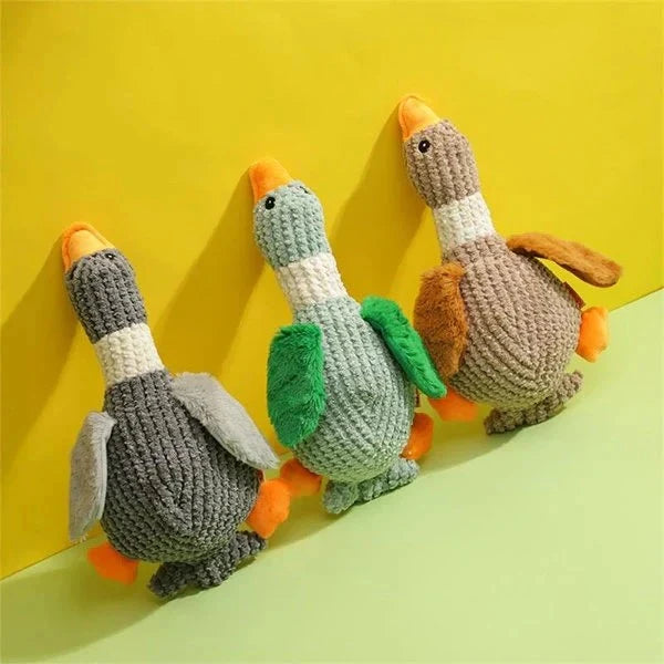 Dog Toy Goose-Shaped Rip-Resistant Fabric Triple Reinforced Seams