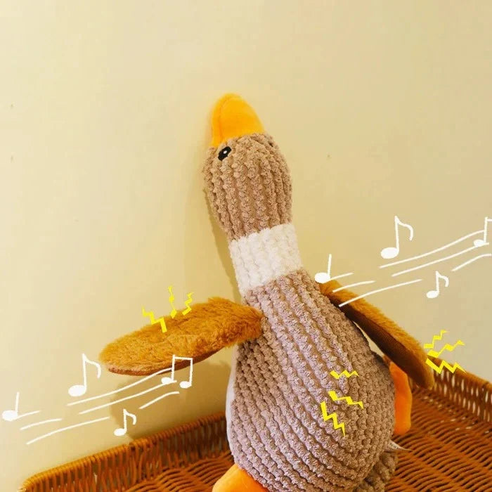 Dog Toy Goose-Shaped Rip-Resistant Fabric Triple Reinforced Seams
