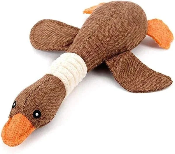Dog Toy Goose-Shaped Rip-Resistant Fabric Triple Reinforced Seams
