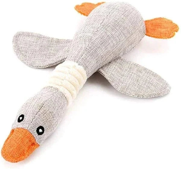 Dog Toy Goose-Shaped Rip-Resistant Fabric Triple Reinforced Seams