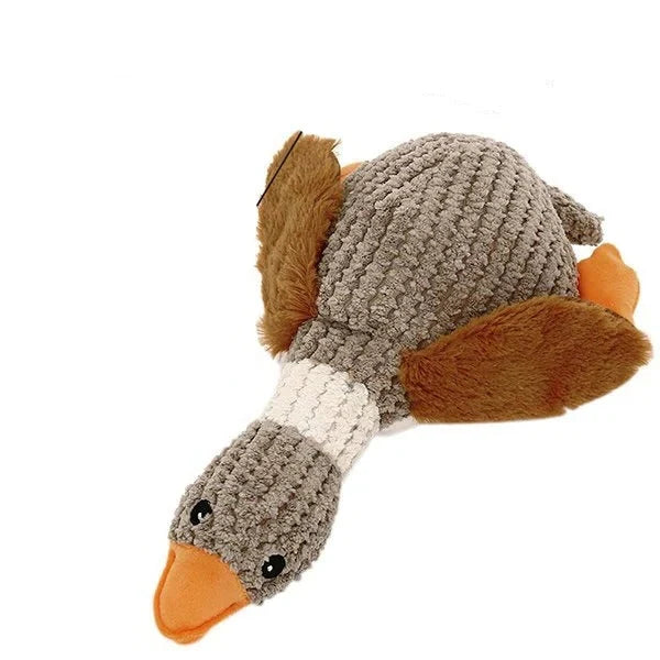 Dog Toy Goose-Shaped Rip-Resistant Fabric Triple Reinforced Seams