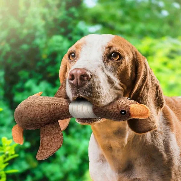 Dog Toy Goose-Shaped Rip-Resistant Fabric Triple Reinforced Seams