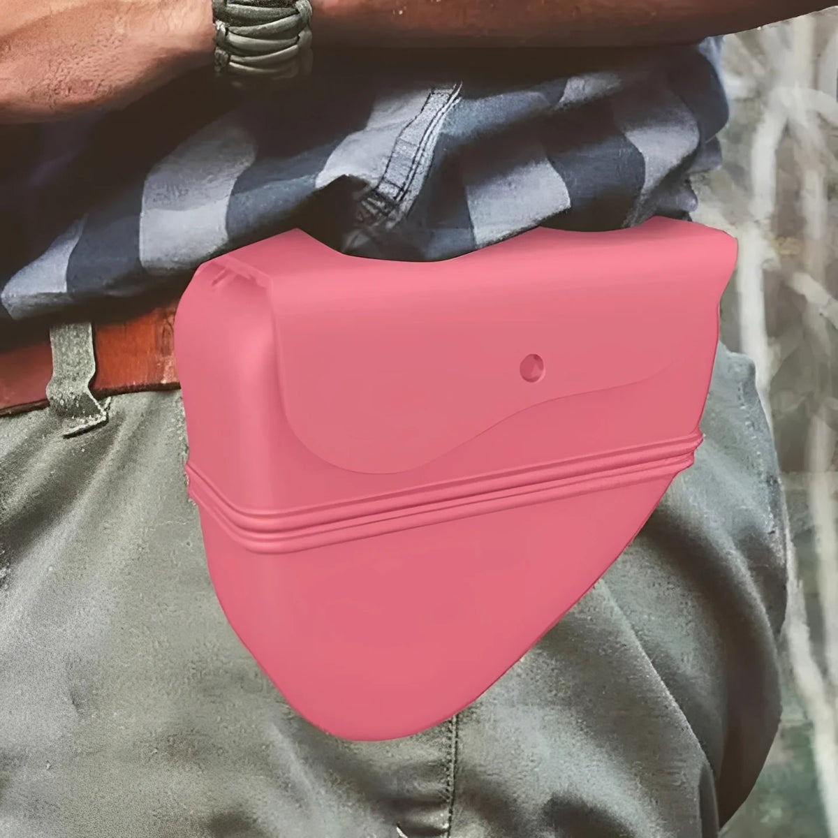Dog Treat Pouch Silicone Auto-Closing Semi-Open Waist Clip