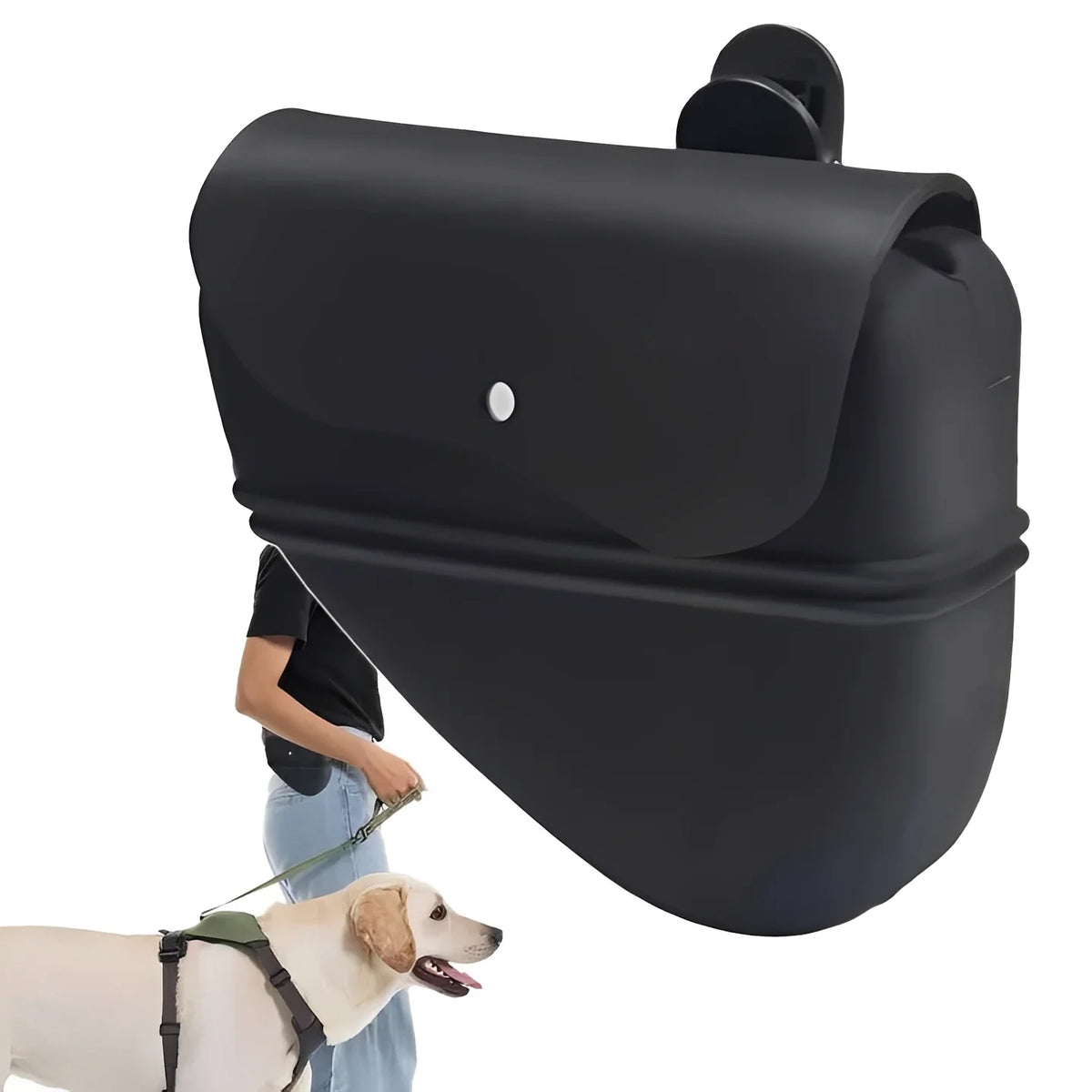 Dog Treat Pouch Silicone Auto-Closing Semi-Open Waist Clip