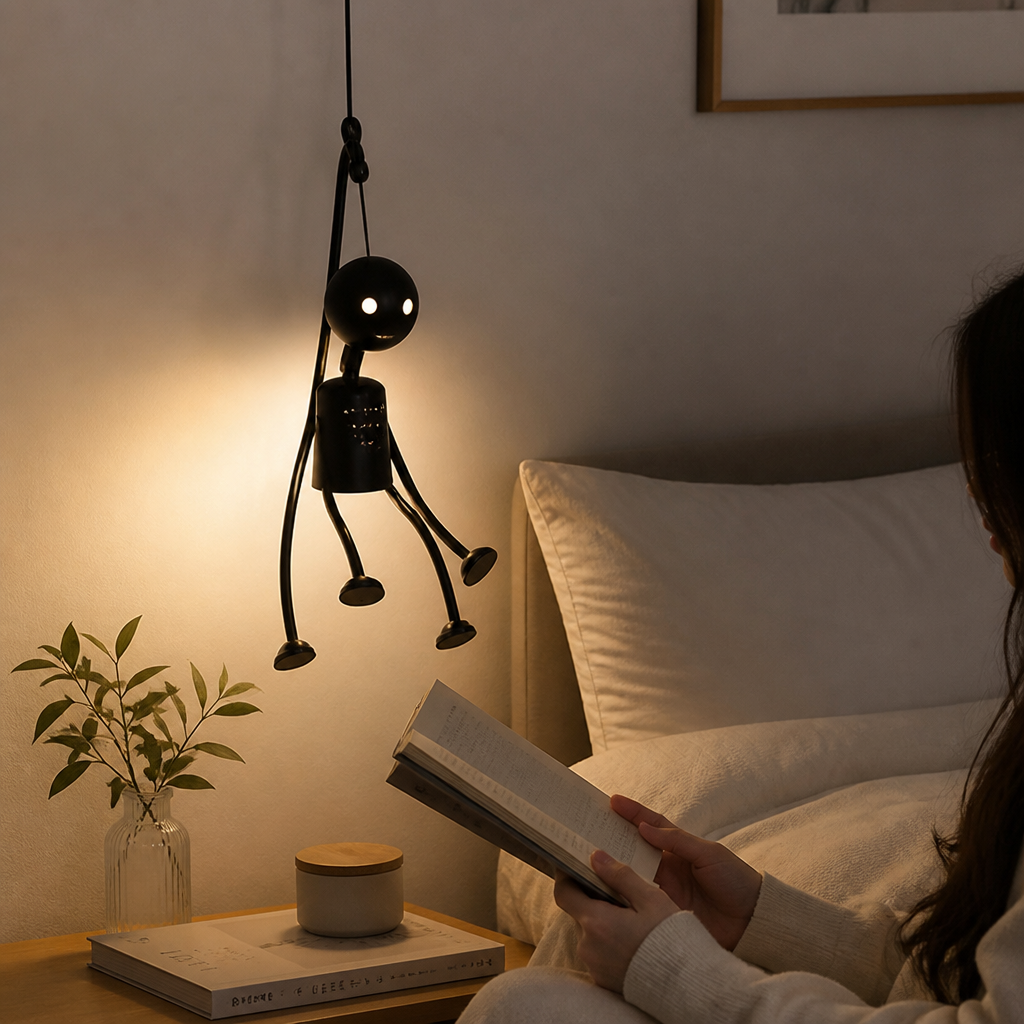 Doll-Inspired Industrial Height-Adjustable Wall Lamp