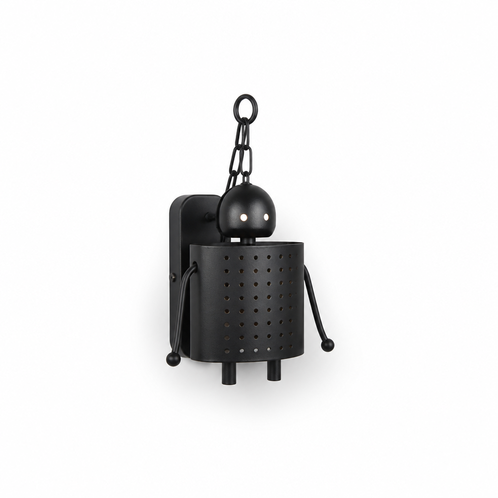 Doll-Inspired Industrial Height-Adjustable Wall Lamp