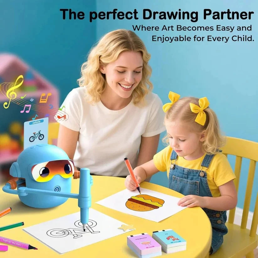 Drawing Robot Voice-Guided 100 Reusable Cards & Markers