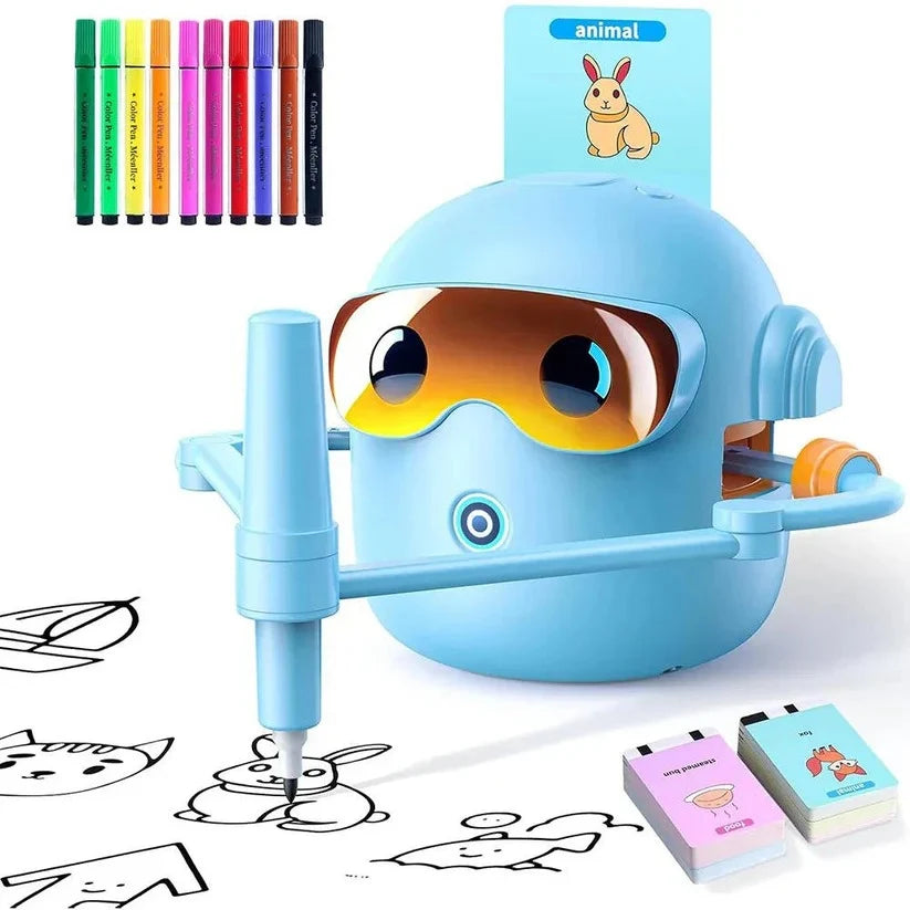 Drawing Robot Voice-Guided 100 Reusable Cards & Markers