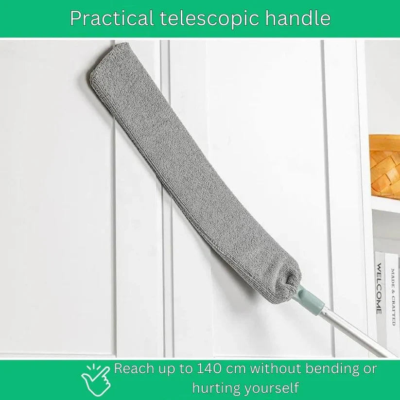 Duster Telescopic Handle Flat Flexible Microfiber Head